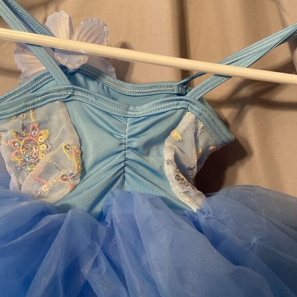 Curtain Call Costume Sky Blue Dance Ballet Size Child XS Sequin Tutu Outfit - Picture 9 of 9